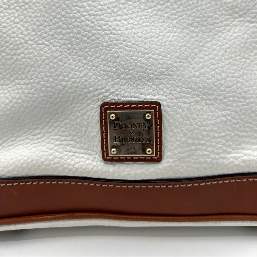 Dooney & Bourke White and Tan Bag - Picture 2 of 14